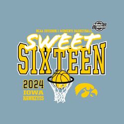 Iowa Hawkeyes 2024 NCAA Womens Basketball March Madness Sweet 16 Svg