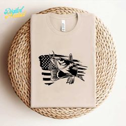 US Catfish SVG | USA Catfish Fishing Svg | Cat Fish T-Shirt Decals | Cricut Cutting Files Silhouette | Clipart Vector Di