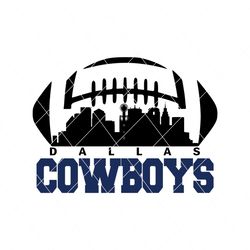 Skyline In A Ball Dallas Cowboys Svg Digital Download