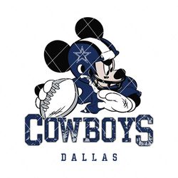 Mickey Mouse Play Football Dallas Cowboys Svg