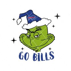 Christmas Grinch Go Bills Buffalo Football Logo Svg