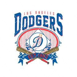 Vintage Los Angeles Dodgers Baseball Svg