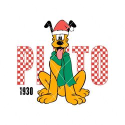 Cute Pluto Christmas 1930 SVG