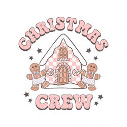 Christmas Crew Pink Gingerbread House SVG