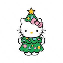 Funny Christmas Tree Hello Kitty SVG