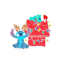 Disney Stitch And Scrump Christmas Lights Svg