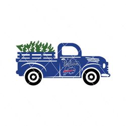 Christmas Tree Truck Believe Buffalo Bills Logo Svg