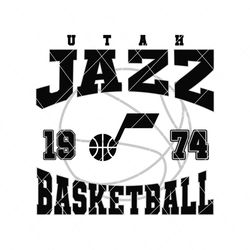 Vintage Utah Jazz 1974 Basketball Svg