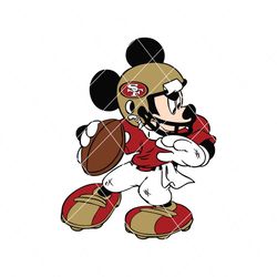 Mickey Mouse San Francisco 49ers Football Svg