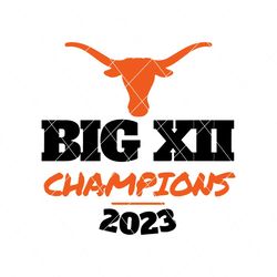 Texas Longhorn Big 12 Conference Champions SVG
