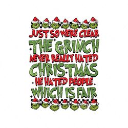 Retro The Grinch Never Really Hated SVG