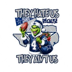 Grinch They Hate Us Because They Aint Us PNG