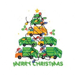 Merry Christmas Trash Truck SVG