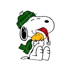 Cute Snoopy Dog Woodstock Christmas SVG