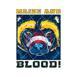 Maize And Blood Michigan College Svg Digital Download