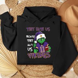 -Grinch They Hate Us Because They Aint Us Vikings Svg