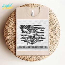 US Marine Navy Skull svg | Sailman Clipart | Sailor Dad Gift Idea dxf | Military Shirt png | Soldier Cutfile | Veteran S