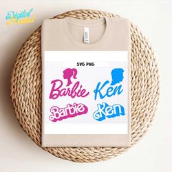 Barbie and Ken SVG & PNG Digital Files - Perfect for Crafts, Scrapbooking