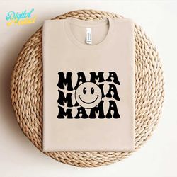 Mama Svg, Mama Wavy Stacked Svg, Mom Life, Mama Png, Mama Shirt, Mother's Day. Cut File Cricut, Png Pdf, Vector, Viny