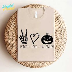 Peace Love Halloween SVG, Halloween SVG