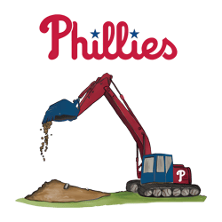 Funny Philadelphia Phillies Excavator PNG
