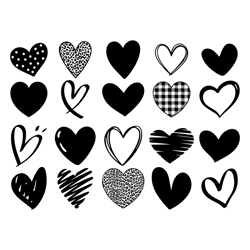 Heart SVG Bundle, Heart Svg, Hand Drawn Heart SVG, Open Heart Svg,
