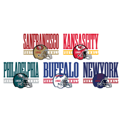 Vintage NFL Logo Football Helmet SVG Bundle