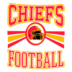 Retro Chiefs Football Helmet SVG Digital Download
