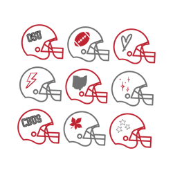 Vintage Ohio Football Helmet OSU SVG