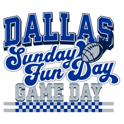 Dallas Football Sunday Fun Day Game Day Svg