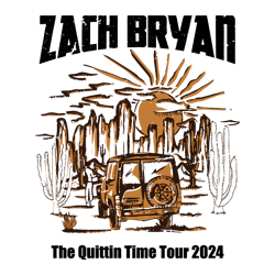 Retro Zach Bryan The Quittin Time Tour SVG