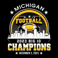 Michigan Football 2023 Big 10 Champions SVG