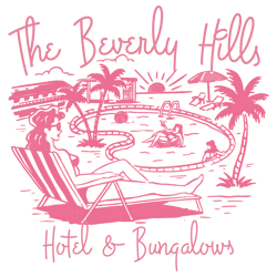 Beverly Hills Png Beverly Hills Hotel And Bungalows Retro California Png