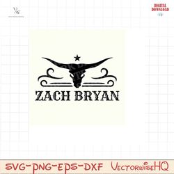 Zach Bryan Bull SVG, Zach Bryan SVG, Country Music, Concert, Country SVG, Sun To Me, Cut File For Cricut