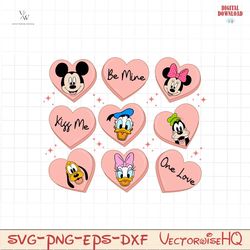 Be mine Mouse And Friends Valentine PNG Bundle, Valentine Mouse Story Png