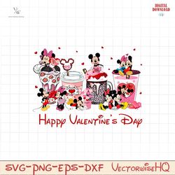 Groovy Valentine PNG, Mickey Group png, Happy Valentine png