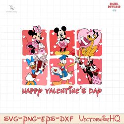 Mickey and friends valentine bundle PNG, Mouse Couple Png