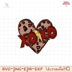 XOXO love PNG file, Retro Valentine Png
