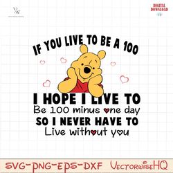 If you live to be a 100 i hope i live to be 100 minus one day PNG, Happy Valentine Cartoon Png
