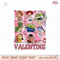 Valentine Toy Story png, Valentine Disney Characters Pink PNG