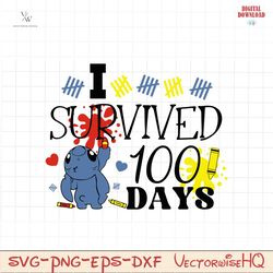 I survived 100 days svg png, 100 Days Of School Png, Back To School Png