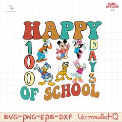 happy 100 days of schooL disney svg png, 100 Days Of School Png Svg