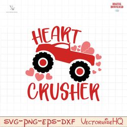 Heart Crusher Valentine Day SVG PNG