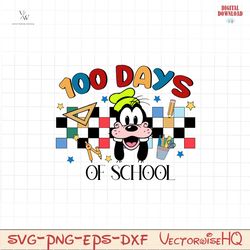 100 days of school Goofy PNG
