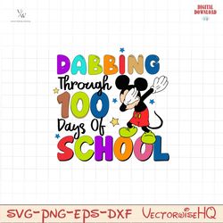 Dabbing mickey through 100 days of school png file