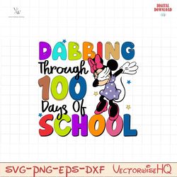 Dabbing minnie through 100 days of school png file