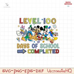Level 100 days of school completed PNG file