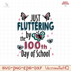 Fluttering by the 100th day of school PNG