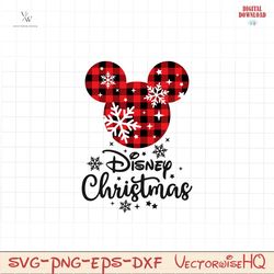 Disney Christmas Mouse Head SVG
