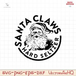 Vintage Santa Claws Hard Seltzer SVG